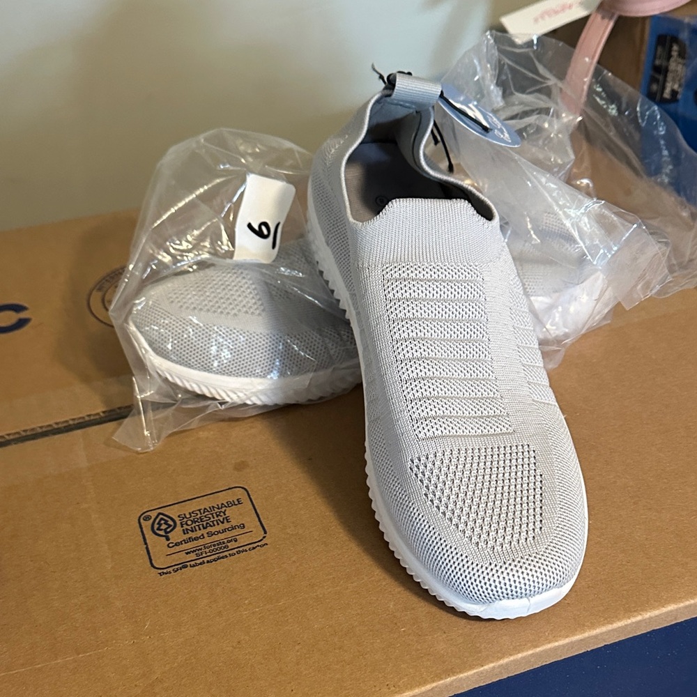 Gray Slip-On Shoes